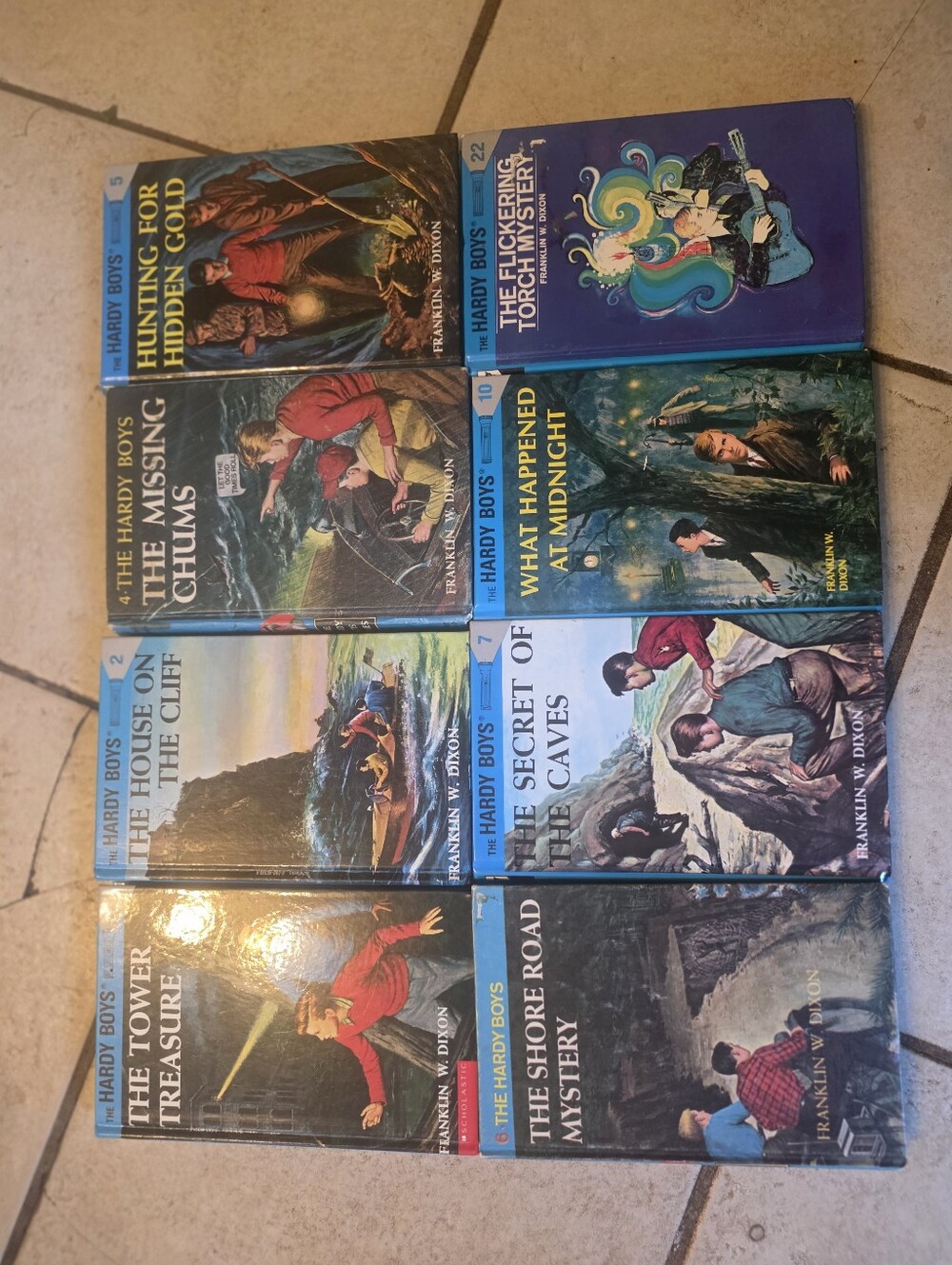 The Hardy Boys Hardcover #1, 2, 4, 5, 6, 7, 10, 22 Lot by Franklin W. Dixon VG